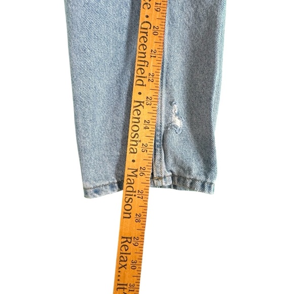 H&M Boyfriend Distressed Jeans Women’s Size 12 Light Wash Ripped Button Fly - Picture 10 of 10